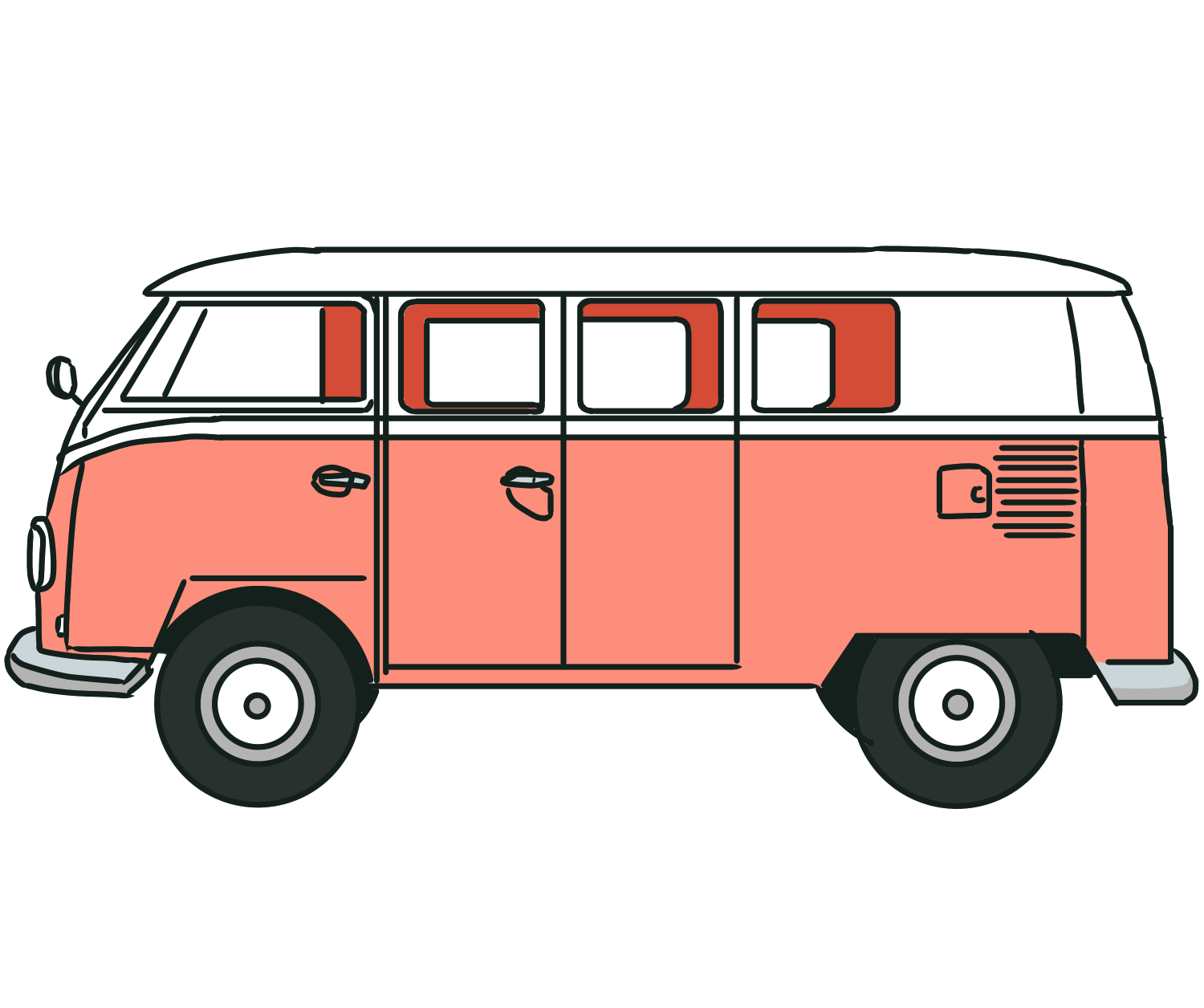 車 おしゃれ フォルクスワーゲン かわいい イラスト